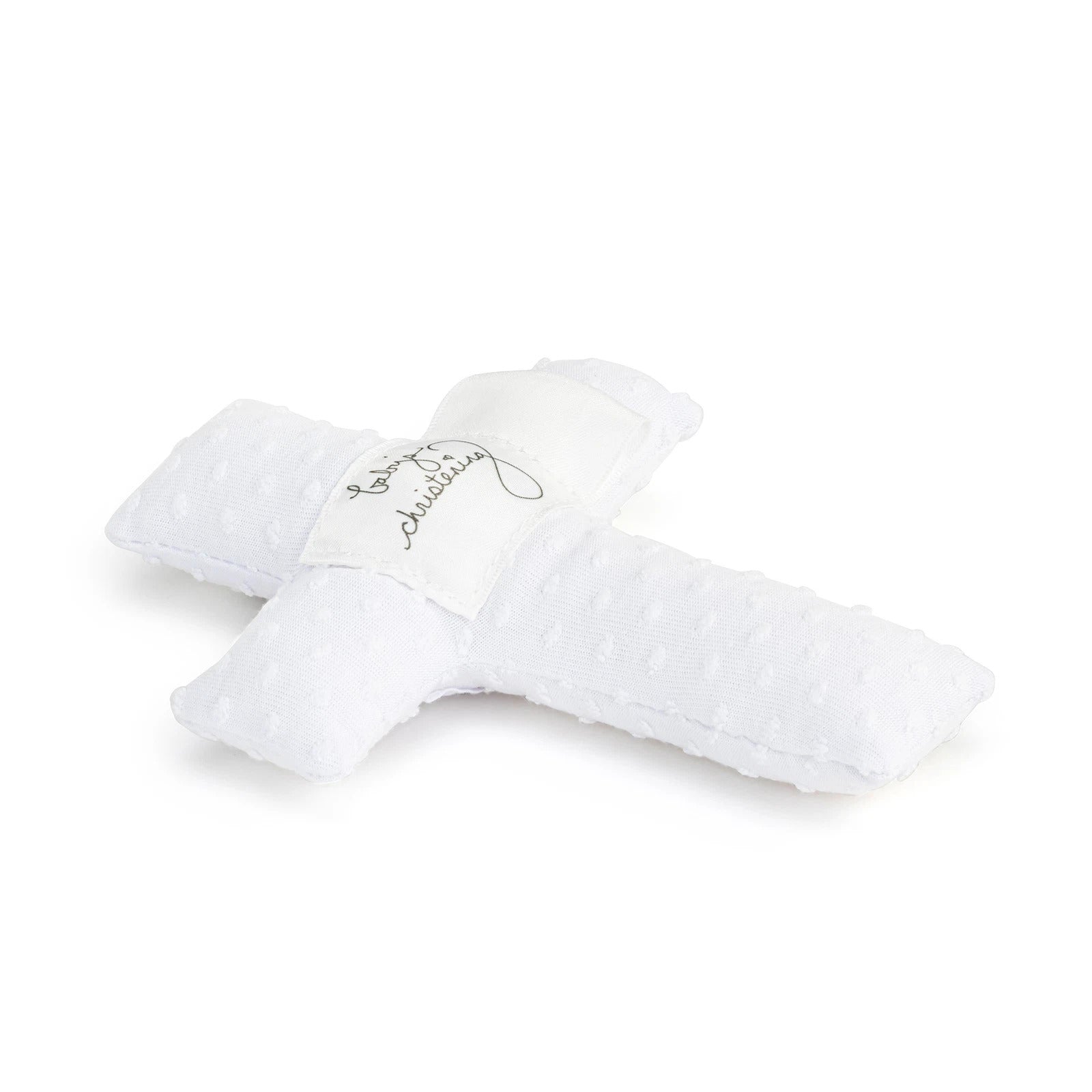 DEMDACO Baby's Christening Comfort Cross | Soft Plush Keepsake Gift