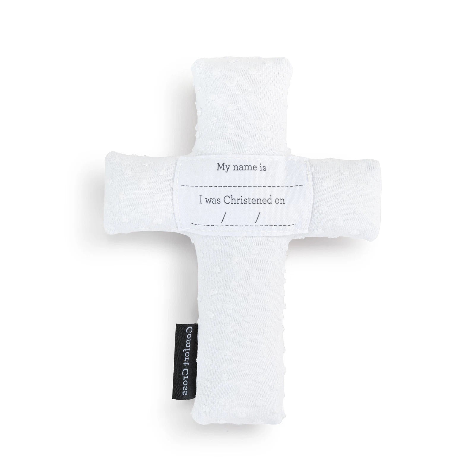 DEMDACO Baby's Christening Comfort Cross | Soft Plush Keepsake Gift