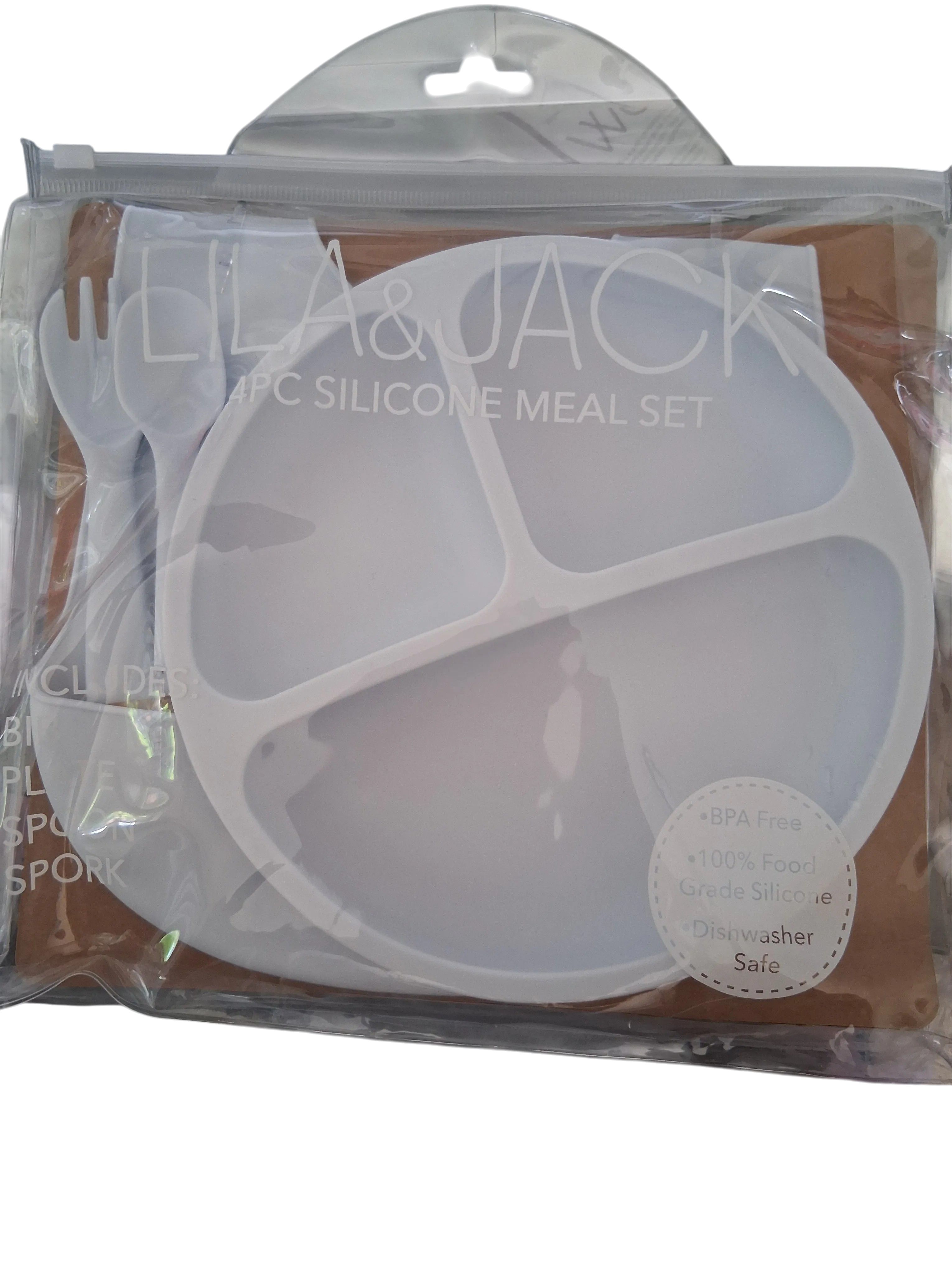 Lila & Jack 4-Piece Silicone Baby Meal Set | BPA-Free | 6M+